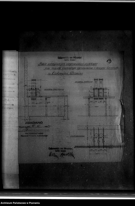 Obraz 17 z jednostki "Zatwierdzenie zakładu przemysłowego /urządzenie cukrowni we Wrześni/ Spółka Akcyjna"