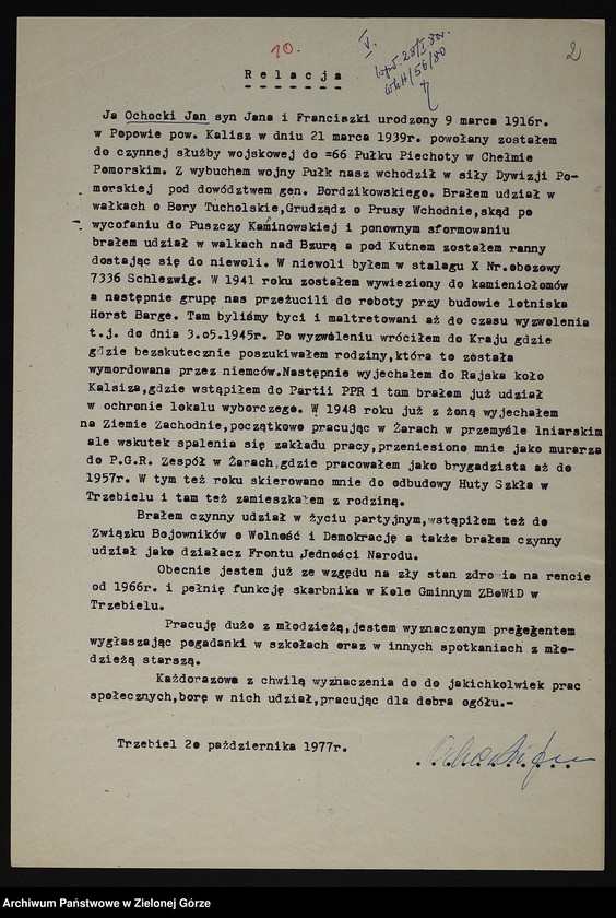 image.from.unit.number "Wspomnienia. Wojna obronna - udział w kampanii wrześniowej"