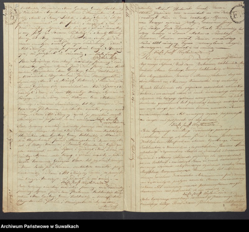 Obraz 4 z jednostki "Akta Zeyscia Stanu Cywilnego Gminy Kaletnickiey, od 1-go Stycznia 1821 do dnia ostatniego Grudnia tegoż Roku"