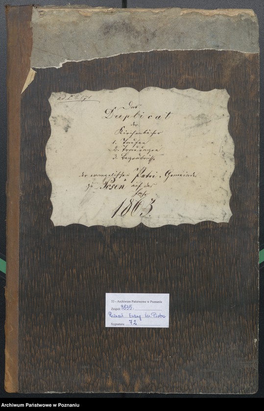 Obraz 2 z jednostki "Duplikat der Taufen, Trauungen, Begräbnisse"