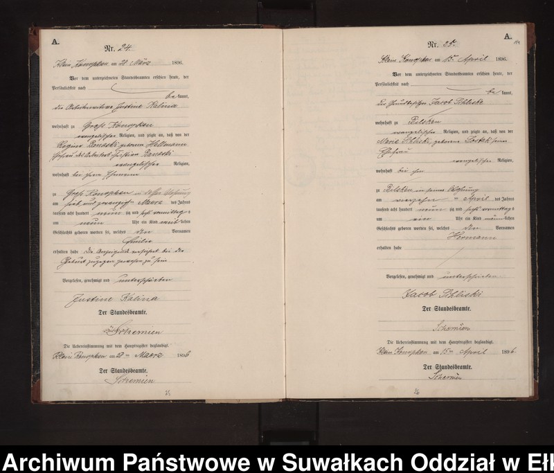 image.from.unit.number "Geburts-Neben-Register des Preussischen Standes-Amtes Gross Konopken Kreis Loetzen"