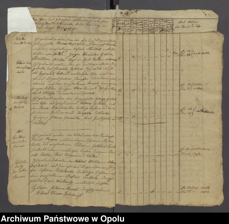 Obraz 19 z jednostki "[Parafia Rzymskokatolicka w Byczynie - księga ślubów z lat 1810-1840, 1842 oraz księga zgonów z lat 1819-1826, 1828-1842]"