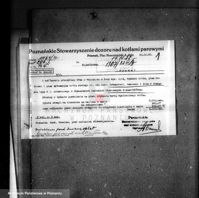 image.from.unit.number "Poznańskie zakłady chemiczne Poznań-Główna nr woj. 67 nr kotła 131"