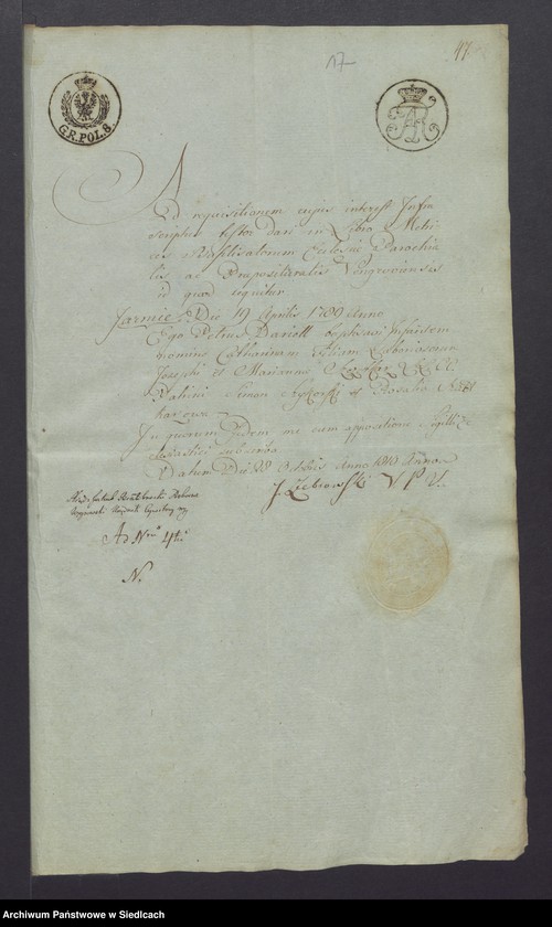 Obraz 18 z jednostki "Dowody do akt małżeństw"