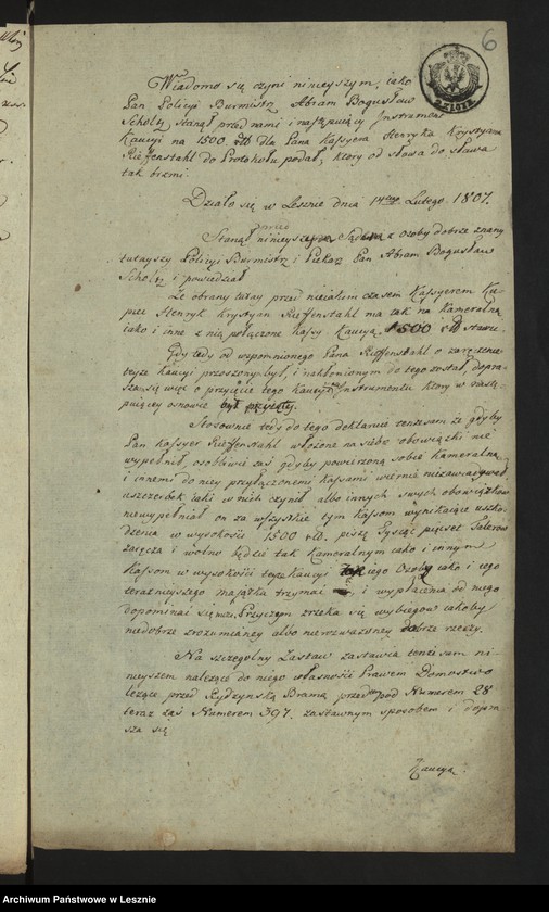 Obraz 9 z jednostki "[Die Wahl des Herrn Rieffenstahl zu Kämmerer hierselbst]"