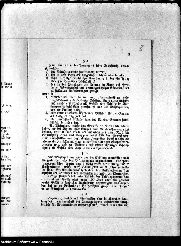 Obraz 6 z jednostki "Statut der Böttcher-Meister-Innung zu Posen"