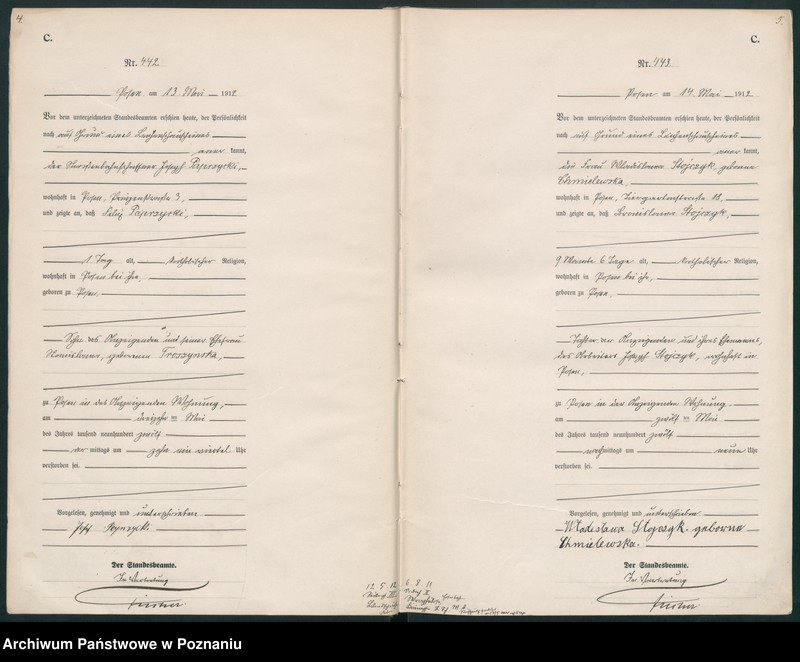 Obraz 5 z jednostki "Księga miejscowa zgonów tom II [Rejestr główny zgonów]"