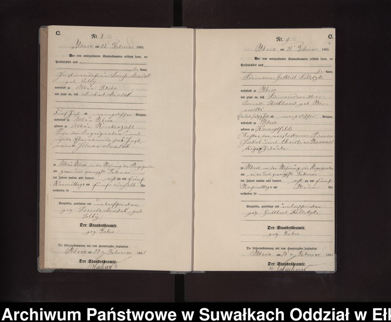 image.from.unit.number "Sterbe-Neben-Register des Preussischen Standes-Amtes Rhein Kreis Loetzen"