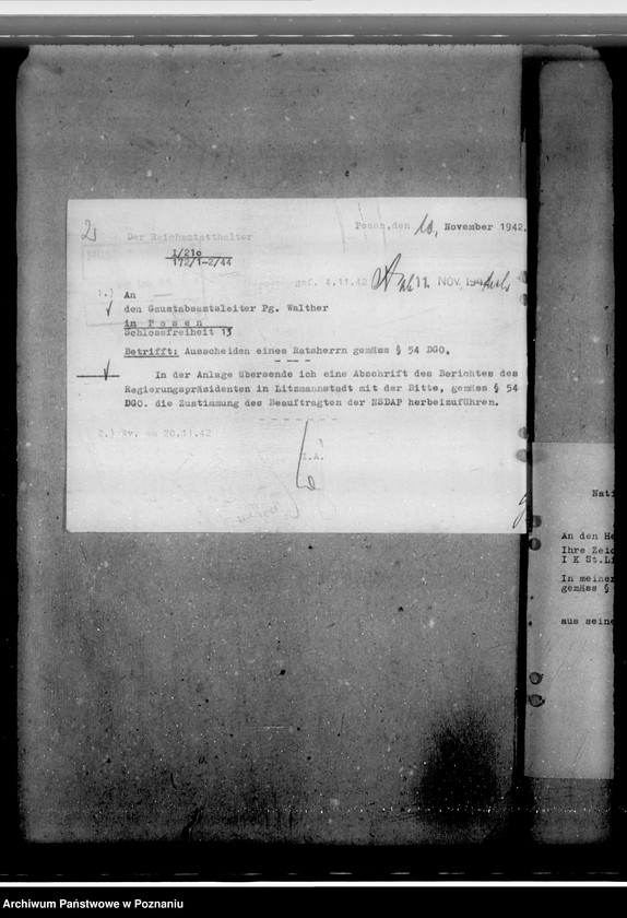 Obraz 6 z jednostki "Berufung zu Beigeordneten der Stadt Litzmannstadt (Łódź)"