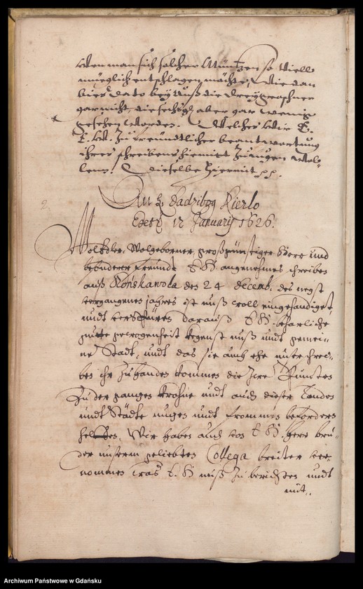 image.from.unit.number "Liber Missivarum Anni 1626 [na luźnych kartach regesty listów z okresu 8.I - 27.V]"