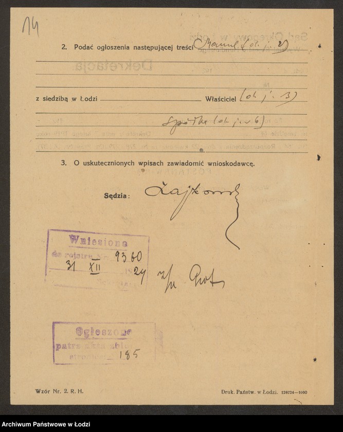 Obraz 16 z jednostki "Manuel Jakubowicz i S-ka – skład krawiecki i sprzedaż gotowych ubrań"