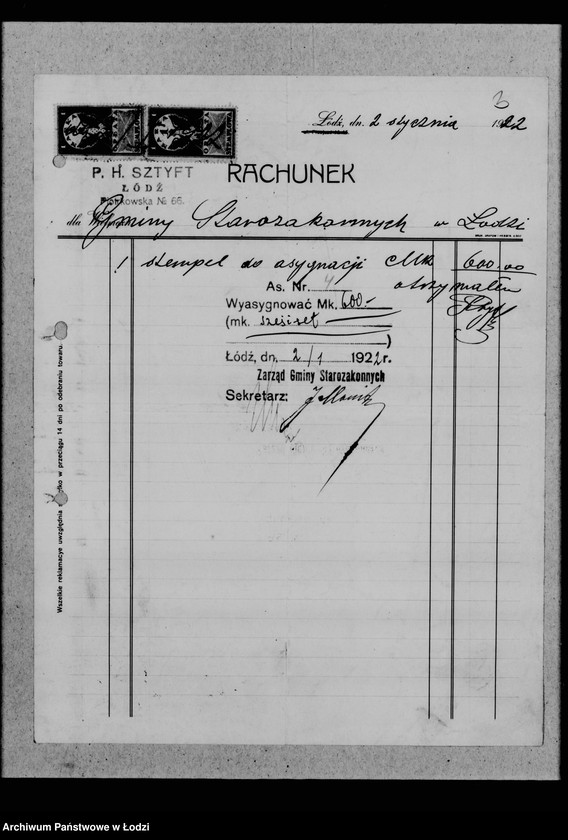 Obraz 7 z jednostki "Listy płacy, asygnaty"