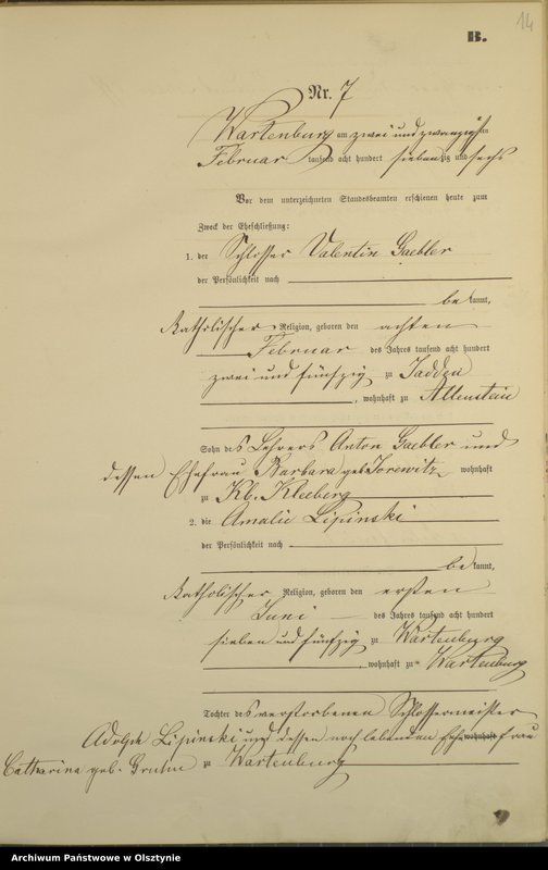 image.from.unit.number "Heiraths-Haupt-Register Nr 1 - 43"