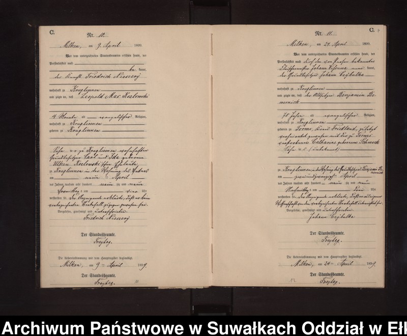 image.from.unit.number "Sterbe-Neben-Register des Preussischen Standes-Amtes Stasswinnen Kreis Lötzen"