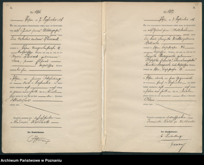 Obraz 15 z jednostki "Księga miejscowa urodzeń tom IV-V [Rejestr główny urodzeń]"