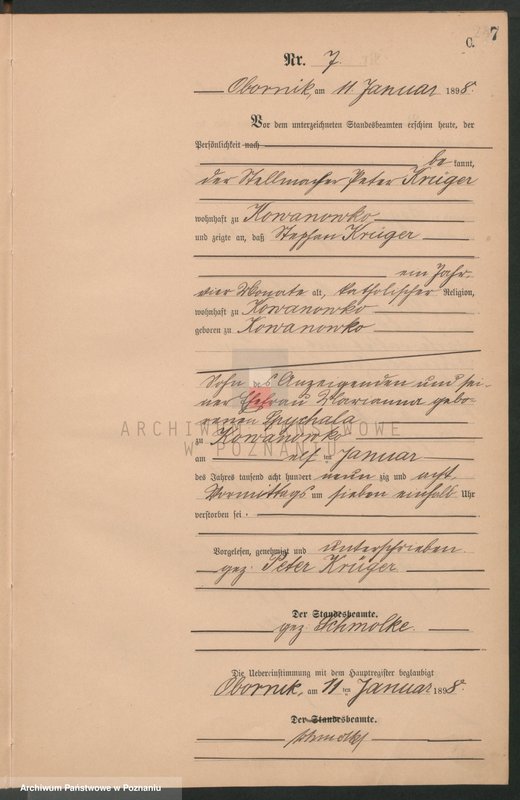 Obraz 10 z jednostki "Księga zgonów"