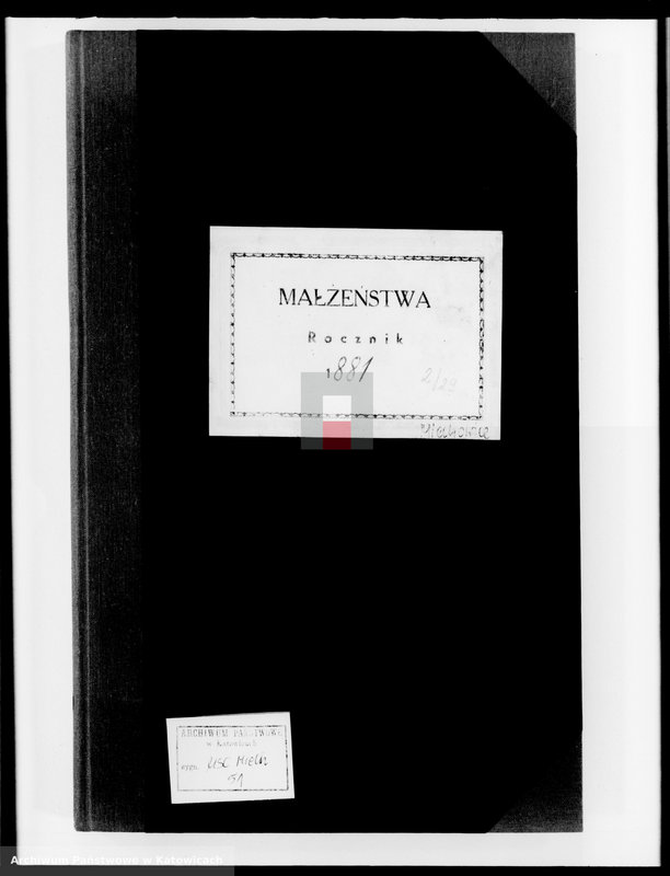 image.from.unit.number "Księga małżeństw za rok 1881 [nr 1 - 61]"