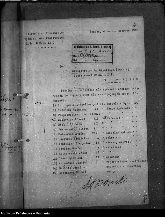 Obraz 10 z jednostki "Poznański Urząd Wojewódzki personalne ogólne"