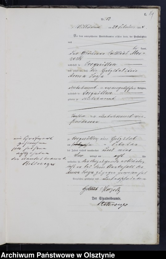 Obraz 16 z jednostki "Sterbe-Haupt-Register Nr 1 - 66"