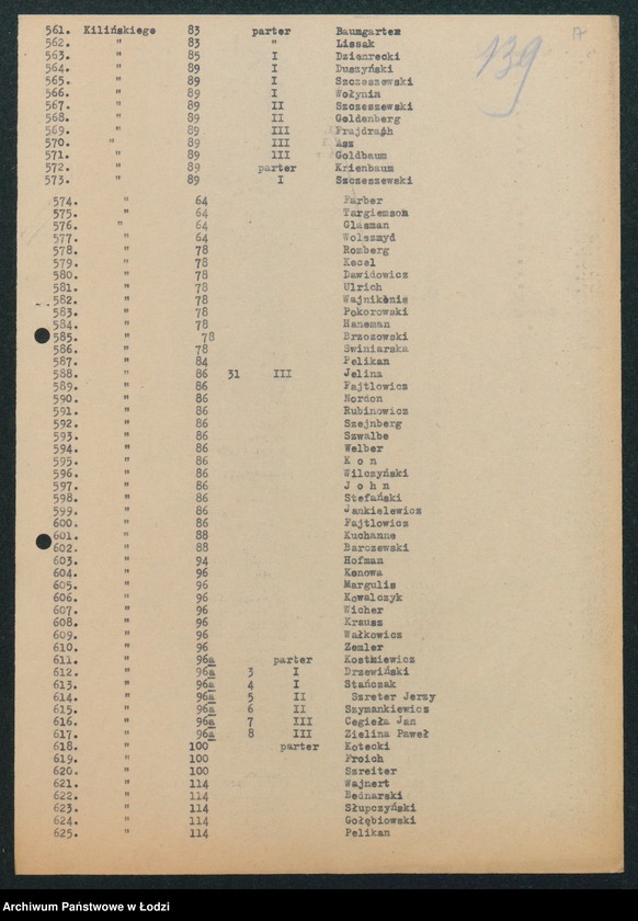 Obraz 19 z jednostki "[Akta VIII Komisariatu Milicji Obywatelskiej - pokwitowania, spisy oddanej broni, spisy wolnych lokali, rowerów i motocykli]"