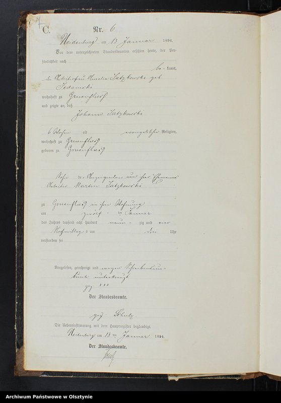 image.from.unit.number "Sterbe-Neben-Register Nr 1 - 71"