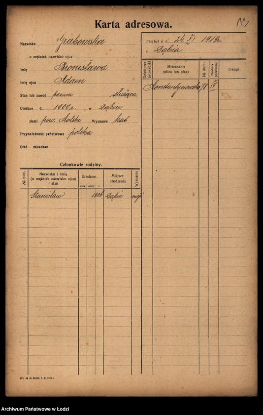 image.from.unit.number "[Spis ludności Łodzi] Grabowska - Graczuchin"