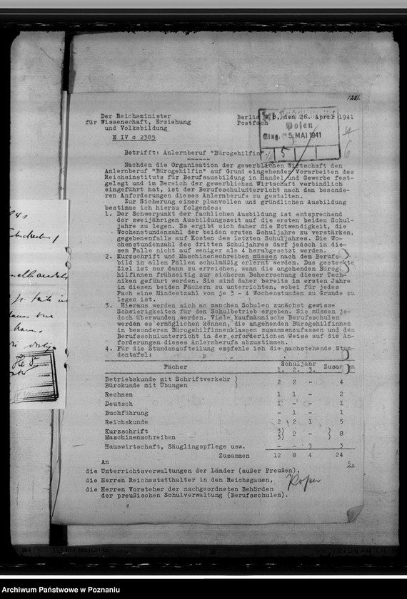 Obraz 10 z jednostki "Bürogehilfinnen. Kaufmännische Berufsschulen"