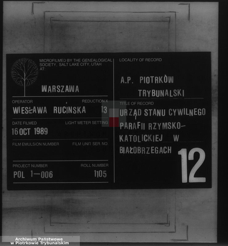 image.from.team "Akta stanu cywilnego Parafii Rzymskokatolickiej w Białobrzegach"
