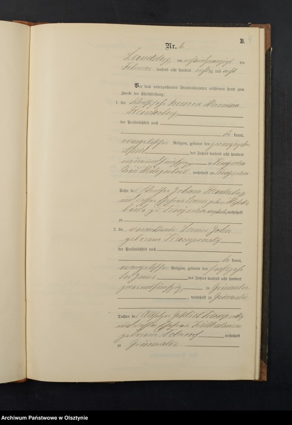 image.from.unit.number "Heiraths-Neben-Register Nr 1 - 19"