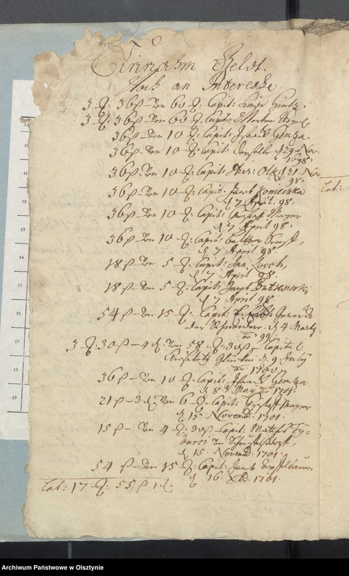 image.from.unit.number "Passenheimsche Hospital-Rechnung"