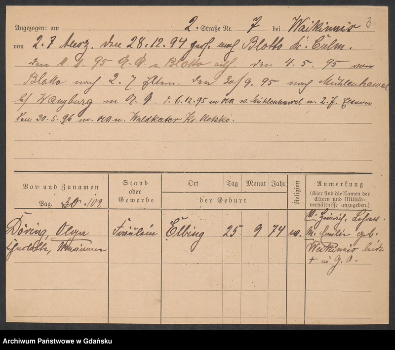 image.from.unit.number "Karty meldunkowe: Döring O. - Domalsky"