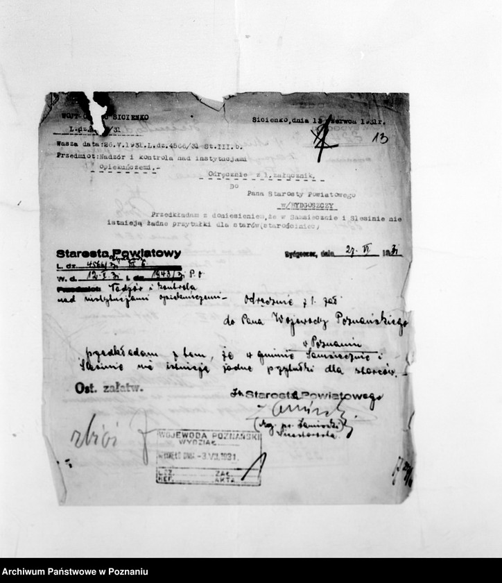 Obraz 17 z jednostki "/Nadzór i kontrola nad działalnością instytucji opiekuńczych/"