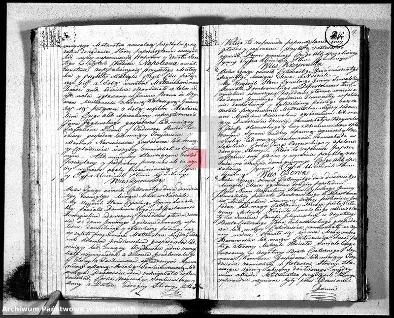 image.from.unit.number "Księga aktów śłubnych gminy suwalskiey, powiatu dąbrowskiego w departamencie łomżyńskim od dnia 1-go miesiąca Maja 1814 po 1-go miesiąca Maja 1815 r-u"