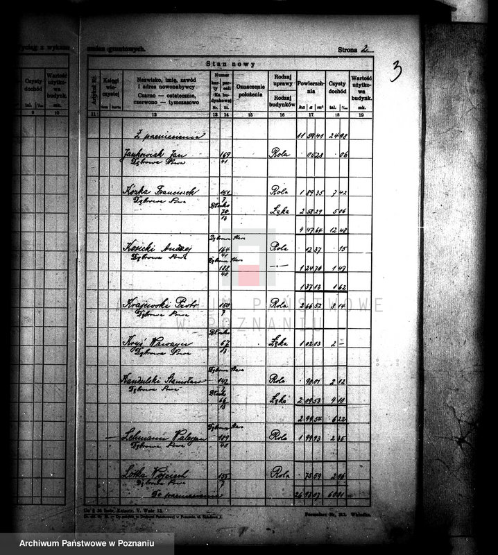 Obraz 7 z jednostki "Wykaz nabywców i powierzchni parcelacji majątku Gościeszyn powiatu wolsztyńskiego"