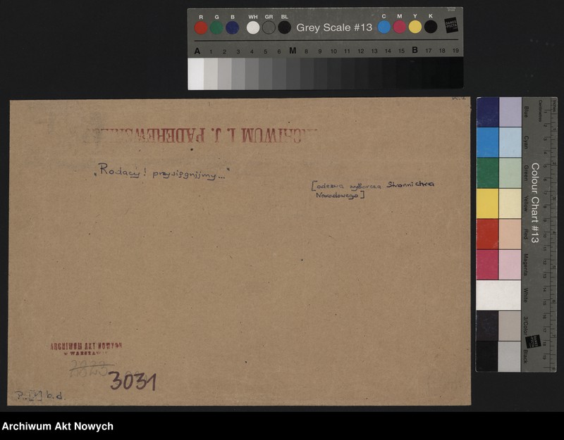 image.from.unit.number "Stronnictwo Narodowe. Odezwa : "Rodacy! Przysięgnijmy…""