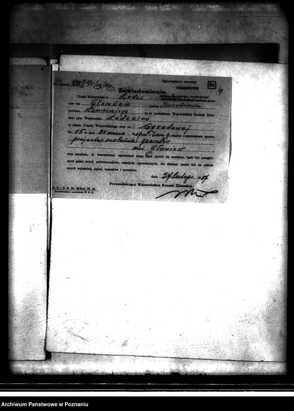 image.from.unit.number "Wieś Główiew powiatu konińskiego /scalanie gruntów/"