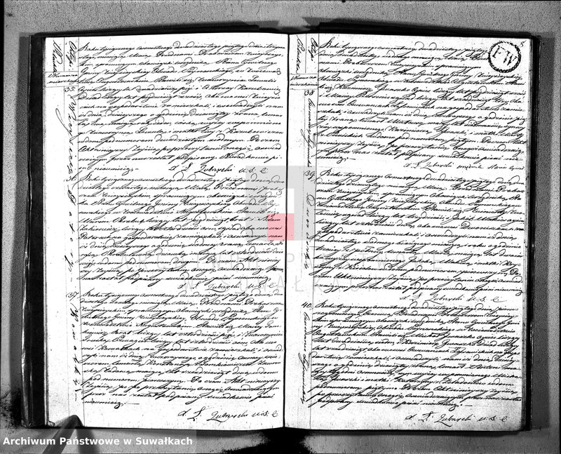 image.from.unit.number "Akta umarłych urzędnika stanu cywilnego gminy wieysieyskiey z 1825 roku"