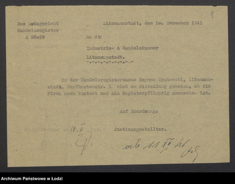 Obraz 11 z jednostki "Chaim Szymon Opatowski - sprzedaż torebek papierowych i foremek aluminiowzch własnego wyrobu"