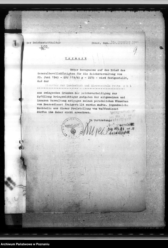 Obraz 13 z jednostki "Landesbank und Girozentrale Wartheland"