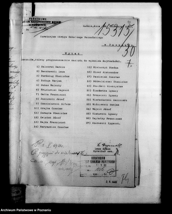 Obraz 14 z jednostki "Państwowe Seminarium Nauczycielskie miasto Koźmin"