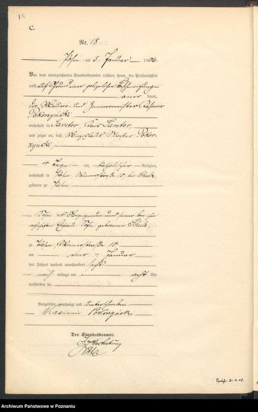 Obraz 20 z jednostki "Księga miejscowa zgonów tom I"