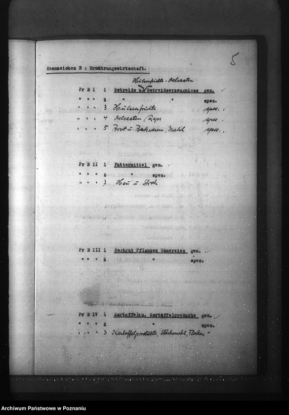 Obraz 9 z jednostki "Aktenplan der - Preisbildungsstelle"