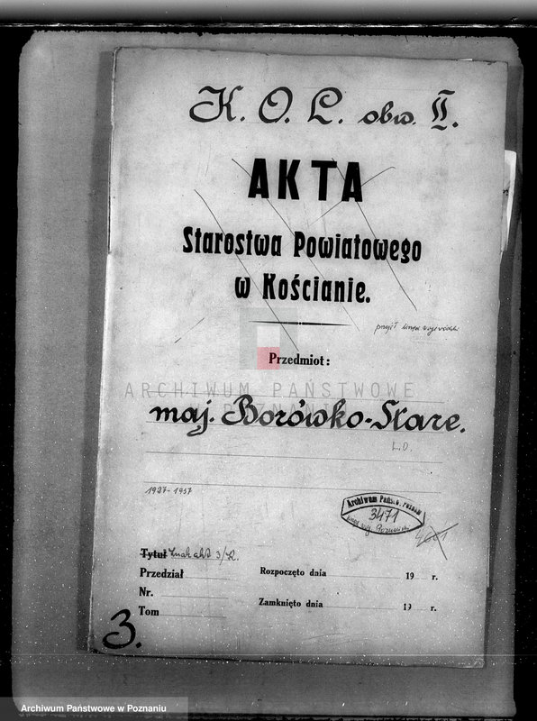 Obraz 4 z jednostki "Majętność Borówko Stare /nadzór nad gospodarką leśną/"