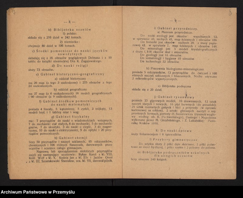 image.from.unit.number "IV Sprawozdanie Dyrekcji Gimnazjum Państwowego im. Kornela Ujejskiego w Kamionce Strumiłowej za rok szkolny 1921/22"