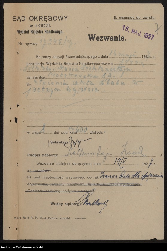 Obraz 9 z jednostki "Silk – Musia Lichtensztajn- wyrób towarów włókienniczych"