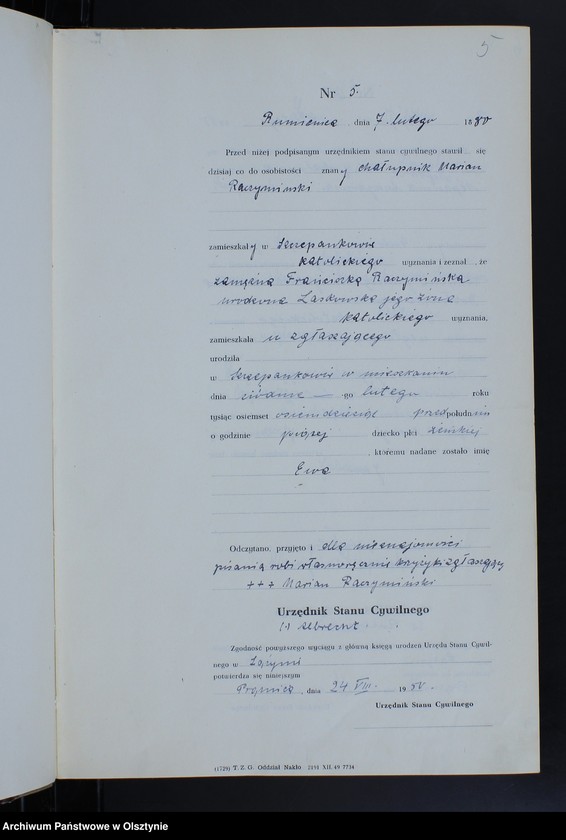 image.from.unit.number "Księga urodzeń Nr 1 - 81,1 - 72,1 - 73 i 1 - 66 /bez 1885/ /przepisana w języku polskim z oryginału niemieckiego w dniach 18.07.-24.08.1950/"