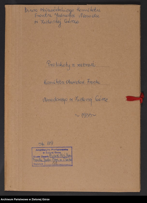 image.from.unit.number "Protokoły z zebrań Komitetu Obwodowego Frontu Narodowego w Zielonej Górze"