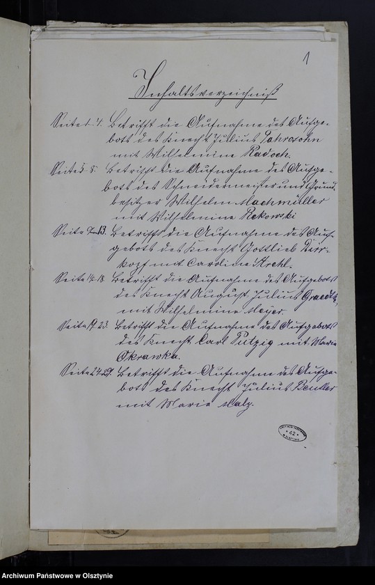 image.from.unit.number "Sammelakten zum Heiraths Register"