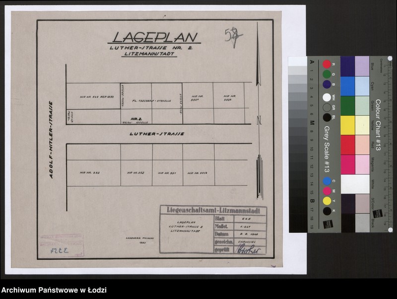 Obraz 1 z jednostki "Lageplan Luther-Strasse Nr 2 Litzmannstadt"