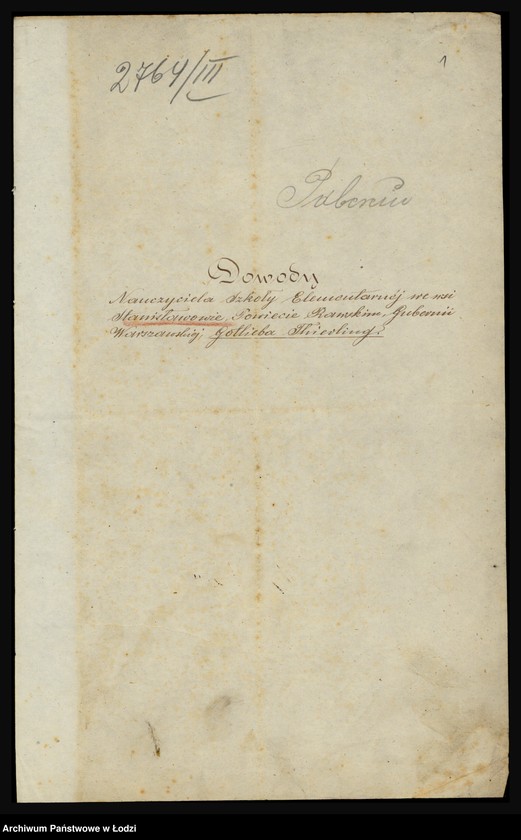 Obraz 3 z jednostki "O službe učitelja Gotliba Tirlinga"